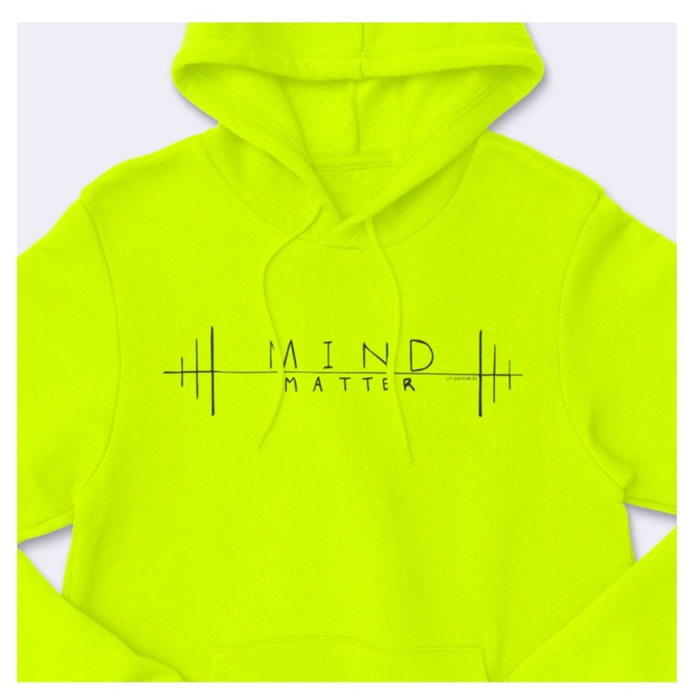 Unisex hoodie. Size large. “Mind Over Matter” unworn
